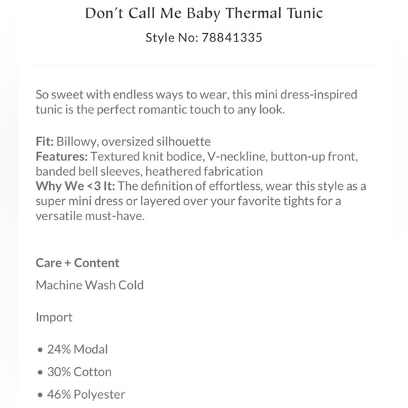 Revolve Free People Don’t Call Me Baby Rosie Oversized ButtonUp Longsleeve Dress - Picture 11 of 11